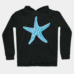 Starfish, Aqua Blue Hoodie